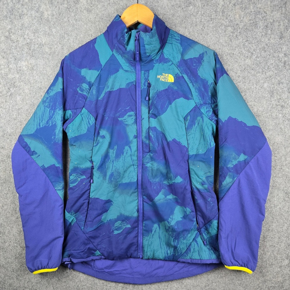 The North Face Ventrix Jacket Womens Small Blue Mountain Print Full Zip Outdoor